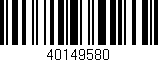 Código de barras (EAN, GTIN, SKU, ISBN): '40149580'