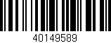 Código de barras (EAN, GTIN, SKU, ISBN): '40149589'