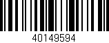 Código de barras (EAN, GTIN, SKU, ISBN): '40149594'