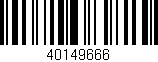 Código de barras (EAN, GTIN, SKU, ISBN): '40149666'