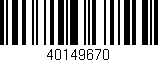 Código de barras (EAN, GTIN, SKU, ISBN): '40149670'
