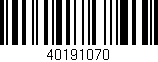 Código de barras (EAN, GTIN, SKU, ISBN): '40191070'