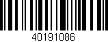 Código de barras (EAN, GTIN, SKU, ISBN): '40191086'