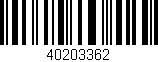 Código de barras (EAN, GTIN, SKU, ISBN): '40203362'