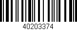 Código de barras (EAN, GTIN, SKU, ISBN): '40203374'