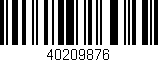Código de barras (EAN, GTIN, SKU, ISBN): '40209876'