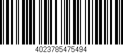 Código de barras (EAN, GTIN, SKU, ISBN): '4023785475494'