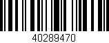 Código de barras (EAN, GTIN, SKU, ISBN): '40289470'