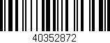 Código de barras (EAN, GTIN, SKU, ISBN): '40352872'