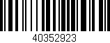 Código de barras (EAN, GTIN, SKU, ISBN): '40352923'