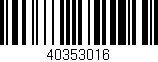 Código de barras (EAN, GTIN, SKU, ISBN): '40353016'