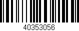 Código de barras (EAN, GTIN, SKU, ISBN): '40353056'