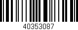 Código de barras (EAN, GTIN, SKU, ISBN): '40353087'