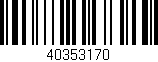 Código de barras (EAN, GTIN, SKU, ISBN): '40353170'