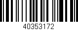 Código de barras (EAN, GTIN, SKU, ISBN): '40353172'