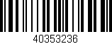 Código de barras (EAN, GTIN, SKU, ISBN): '40353236'