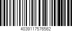 Código de barras (EAN, GTIN, SKU, ISBN): '4039117576562'