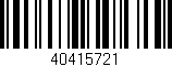 Código de barras (EAN, GTIN, SKU, ISBN): '40415721'