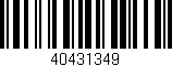 Código de barras (EAN, GTIN, SKU, ISBN): '40431349'