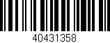 Código de barras (EAN, GTIN, SKU, ISBN): '40431358'