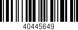 Código de barras (EAN, GTIN, SKU, ISBN): '40445649'