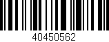 Código de barras (EAN, GTIN, SKU, ISBN): '40450562'