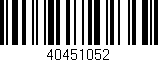 Código de barras (EAN, GTIN, SKU, ISBN): '40451052'