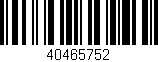 Código de barras (EAN, GTIN, SKU, ISBN): '40465752'