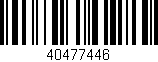 Código de barras (EAN, GTIN, SKU, ISBN): '40477446'