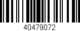 Código de barras (EAN, GTIN, SKU, ISBN): '40479072'