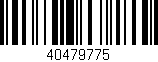 Código de barras (EAN, GTIN, SKU, ISBN): '40479775'