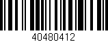 Código de barras (EAN, GTIN, SKU, ISBN): '40480412'