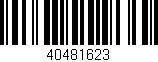 Código de barras (EAN, GTIN, SKU, ISBN): '40481623'