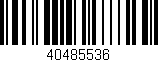 Código de barras (EAN, GTIN, SKU, ISBN): '40485536'