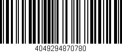 Código de barras (EAN, GTIN, SKU, ISBN): '4049294870780'