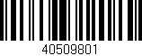 Código de barras (EAN, GTIN, SKU, ISBN): '40509801'