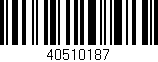 Código de barras (EAN, GTIN, SKU, ISBN): '40510187'