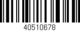 Código de barras (EAN, GTIN, SKU, ISBN): '40510678'