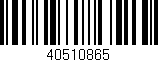 Código de barras (EAN, GTIN, SKU, ISBN): '40510865'