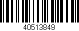 Código de barras (EAN, GTIN, SKU, ISBN): '40513849'