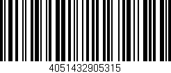 Código de barras (EAN, GTIN, SKU, ISBN): '4051432905315'