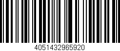 Código de barras (EAN, GTIN, SKU, ISBN): '4051432965920'