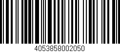 Código de barras (EAN, GTIN, SKU, ISBN): '4053858002050'