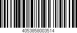 Código de barras (EAN, GTIN, SKU, ISBN): '4053858003514'
