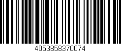 Código de barras (EAN, GTIN, SKU, ISBN): '4053858370074'