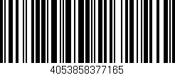 Código de barras (EAN, GTIN, SKU, ISBN): '4053858377165'