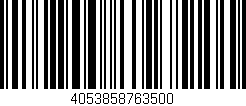 Código de barras (EAN, GTIN, SKU, ISBN): '4053858763500'