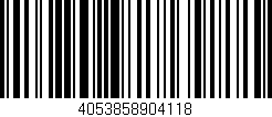 Código de barras (EAN, GTIN, SKU, ISBN): '4053858904118'