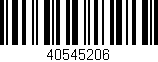 Código de barras (EAN, GTIN, SKU, ISBN): '40545206'