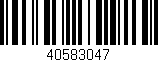 Código de barras (EAN, GTIN, SKU, ISBN): '40583047'